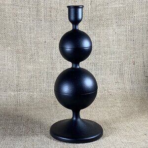 IKEA Dekorera Candlestick Dark Gray 9.5" Tapered Candle Holder